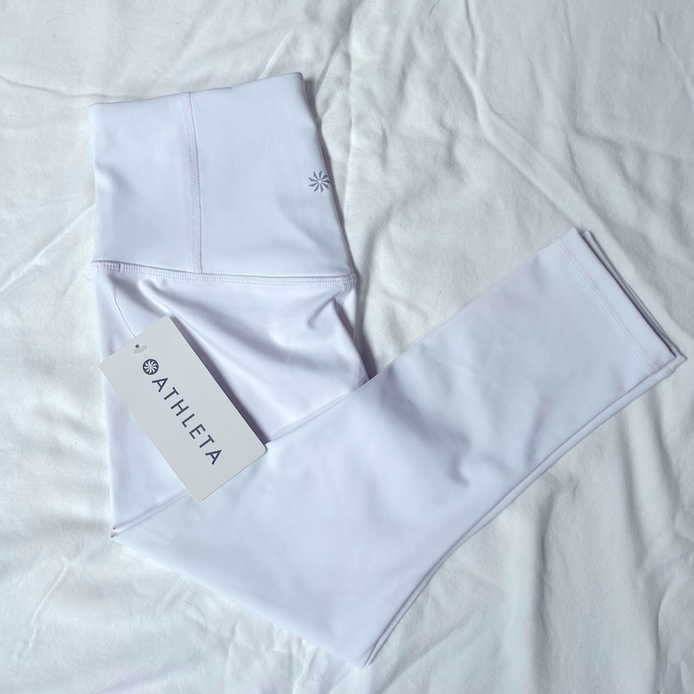 Athleta White Elation Capri Leggings